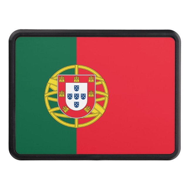 Portuguese flag quality trailer hitch cover (Front)