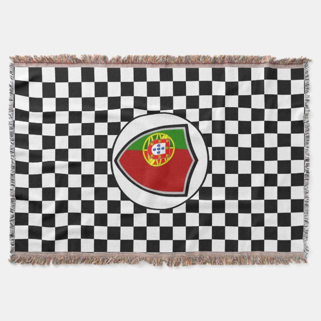 Portuguese flag throw blanket (Front)