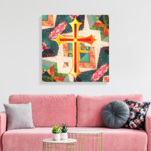 Portuguese folk art canvas print