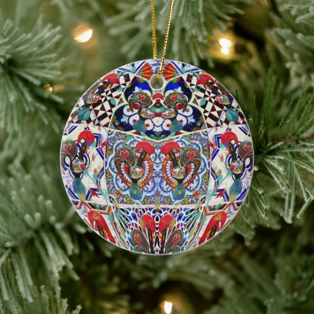 Portuguese folk art ceramic ornament (Tree)