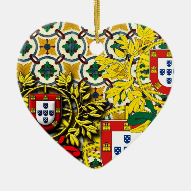 Portuguese folk art ceramic ornament (Front)