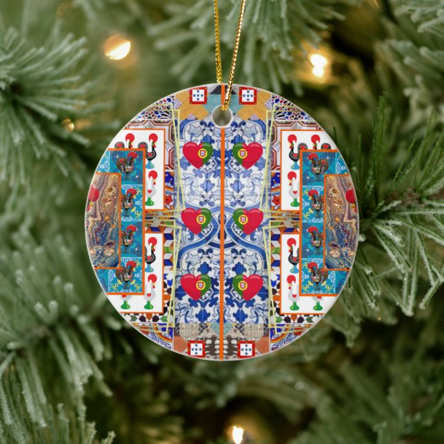 Portuguese folk art ceramic ornament (Tree)