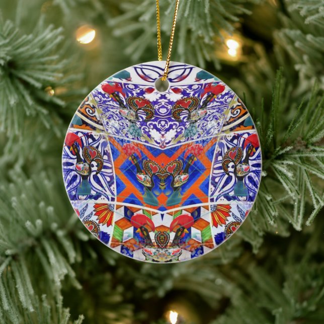 Portuguese folk art ceramic ornament (Tree)