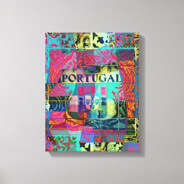 Portuguese folk art design canvas print (Front)
