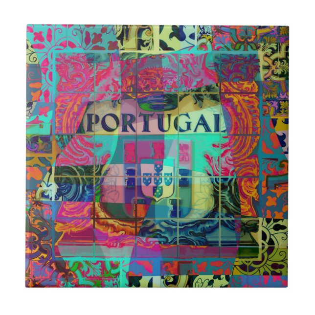 Portuguese folk art design tile (Front)