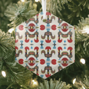 Portuguese folk art glass ornament