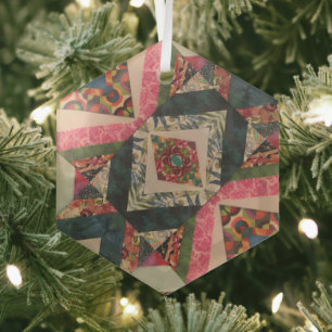 Portuguese folk art glass ornament