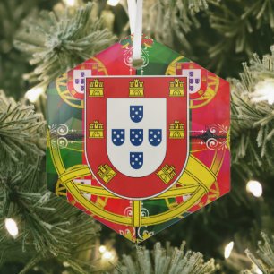 Portuguese folk art glass ornament