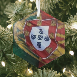 Portuguese folk art glass ornament