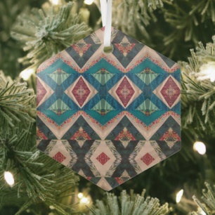 Portuguese folk art glass ornament