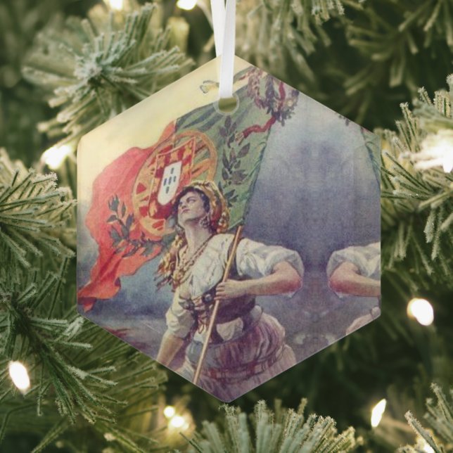 Portuguese folk art glass ornament (Insitu)