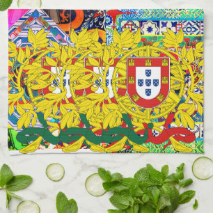 Portuguese folk art kitchen towel
