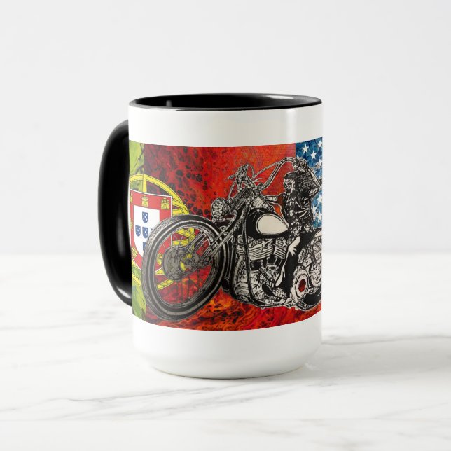 Portuguese folk art mug (Front Left)