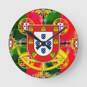 Portuguese folk art round clock