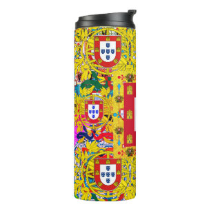 Portuguese folk art thermal tumbler