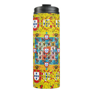 Portuguese folk art thermal tumbler