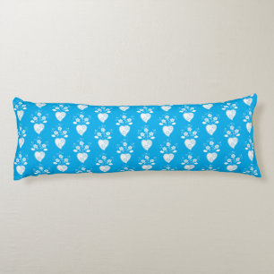 Portuguese folk romantic heart in blossom pattern body pillow
