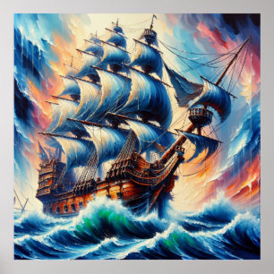 PORTUGUESE GALLEON POSTER