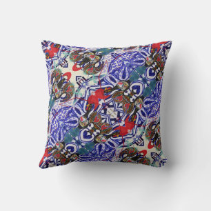 Portuguese Galo de Barcelos, designs throw pillow