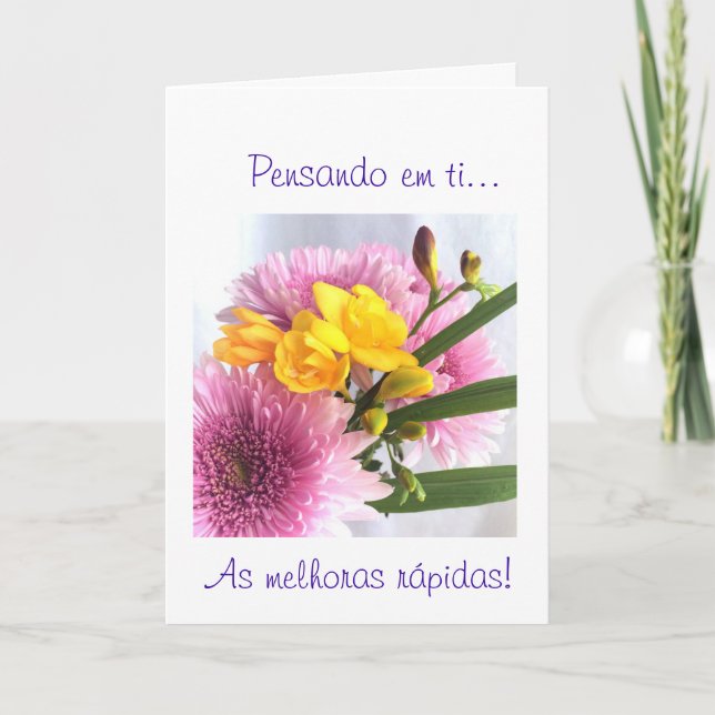 Portuguese: Get well - The best! Card (Front)