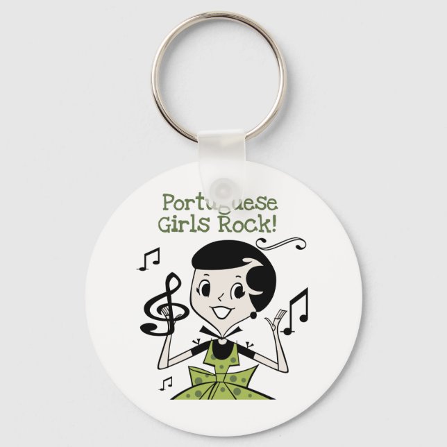 Portuguese Girls Rock Keychain (Front)
