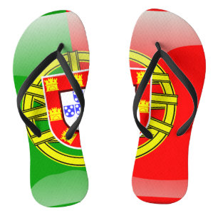 Portuguese glossy flag flip flops