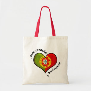 Portuguese heart tote bag