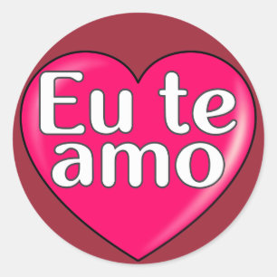 Portuguese - I love you Classic Round Sticker