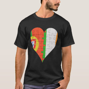 Portuguese Irish Flag Heart 1 T-Shirt