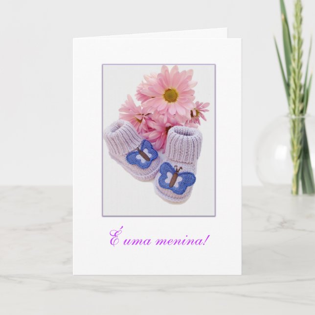 Portuguese: It's a Girl! It's a girl! 1 Announcement (Front)