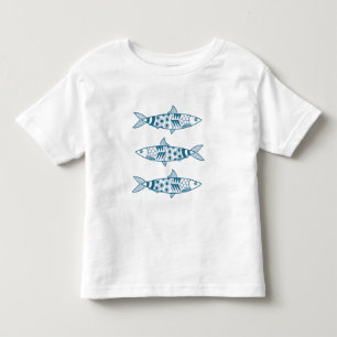 Portuguese Lisbon Sardines Pattern Azulejos Toddler T-shirt