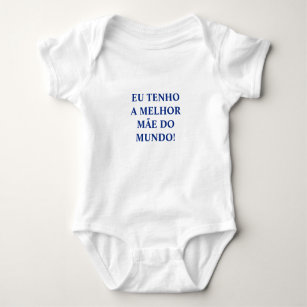 Portuguese "Mãe" baby bodysuit