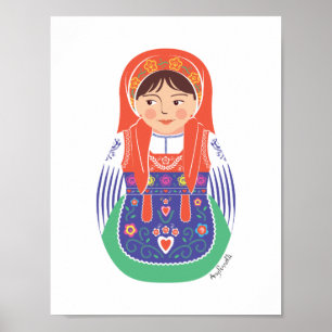 Portuguese Matryoshka Poster
