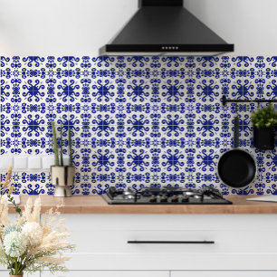 Portuguese Mediterranean Blue White Azulejo Tile