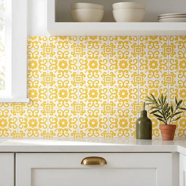 Portuguese Mediterranean Warm Yellow White 2 Tile (Creator Uploaded)
