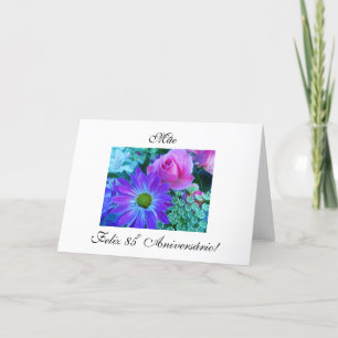 Portuguese: Mom's birthday/ Parabens mother Card