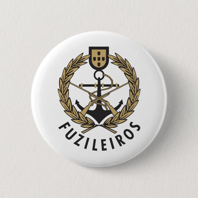 Portuguese Navy Marines "Fuzileiros" 2 Inch Round Button (Front)