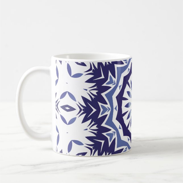 Portuguese ornamental azulejo ceramic. minimum coffee mug (Left)