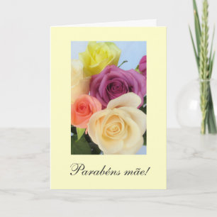 Portuguese: Parabens! Mom's birthday Card