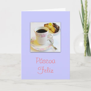Portuguese: Páscoa Feliz/ Happy Easter Holiday Card