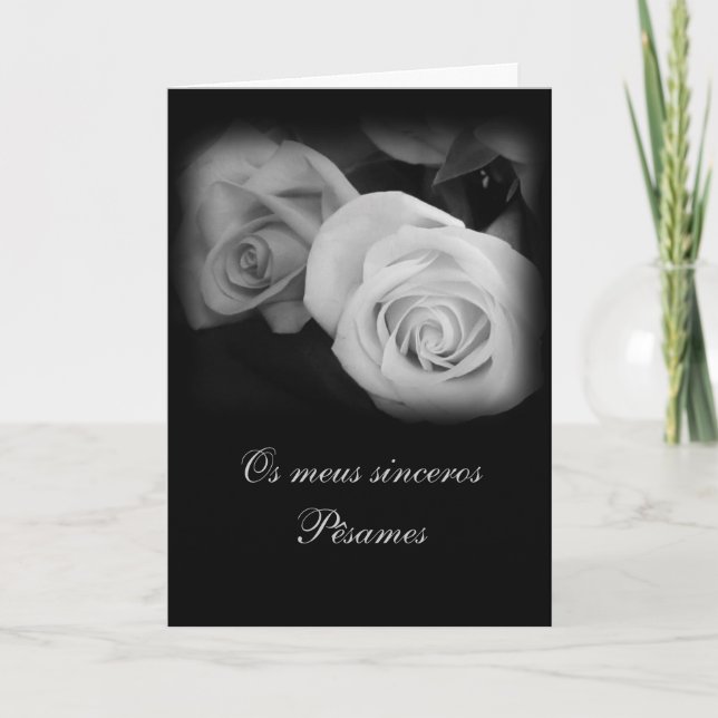 Portuguese: Pesames/ Condolences Card (Front)