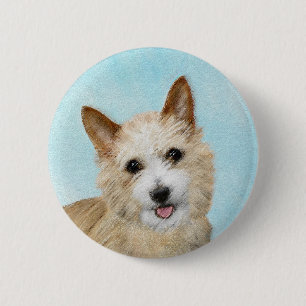 Portuguese Podengo Pequeno Painting - Original Art 2 Inch Round Button