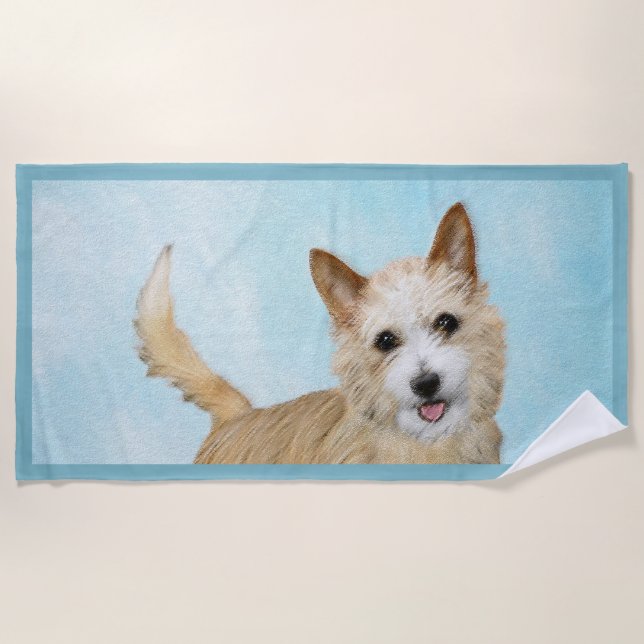 Portuguese Podengo Pequeno Painting - Original Art Beach Towel (Front)