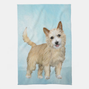Portuguese Podengo Pequeno Painting - Original Art Kitchen Towel