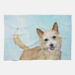 Portuguese Podengo Pequeno Painting - Original Art Kitchen Towel