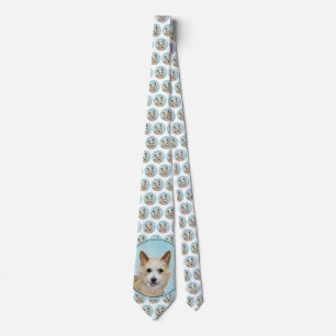 Portuguese Podengo Pequeno Painting - Original Art Tie