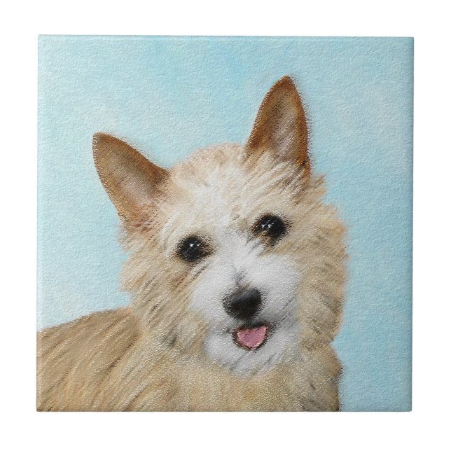 Portuguese Podengo Pequeno Painting - Original Art Tile (Front)