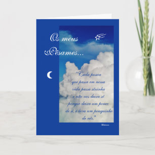 Portuguese: Poem of Condolences Card
