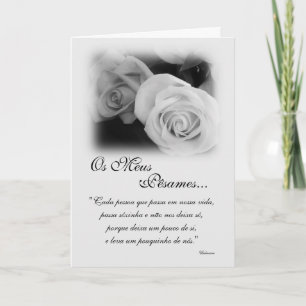 Portuguese: Poema de Condolencias Card
