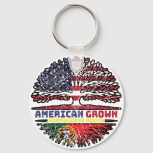 Portuguese Portugal US American USA United States Keychain